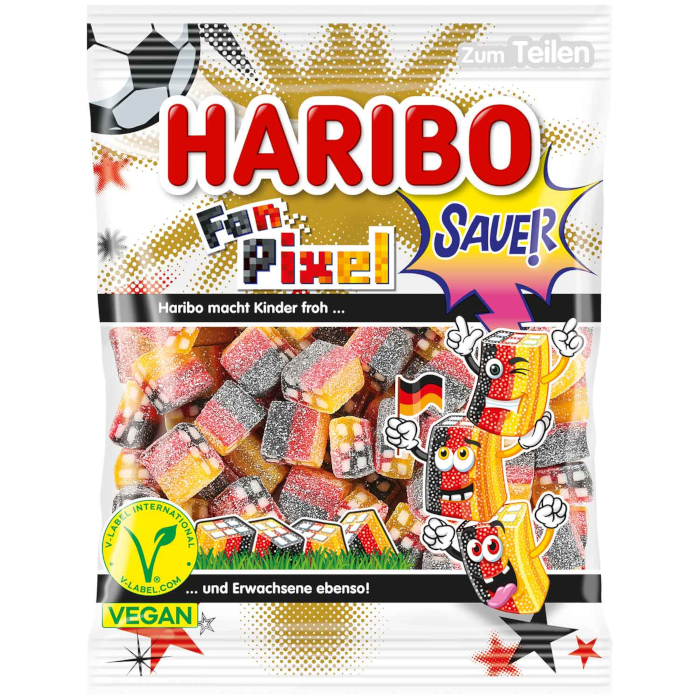 HARIBO Fan Pixel Sauer Fruchtgummies Vegan 160g