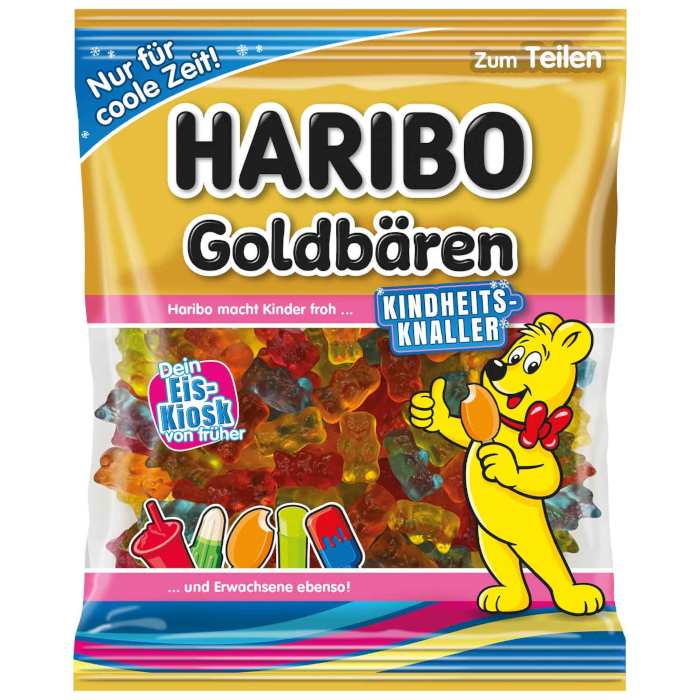 Goma de mascar HARIBO Gold Bears Childhood Hit Ice Kiosk 175 g