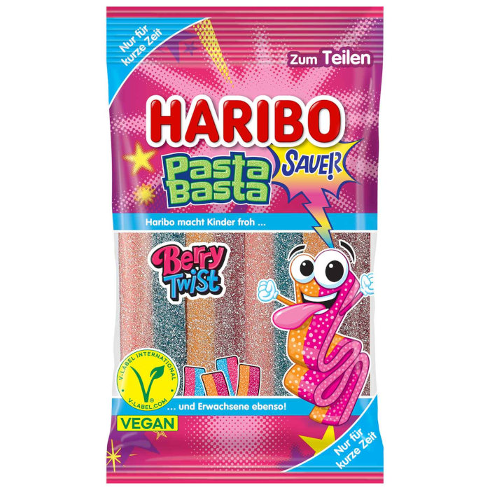 HARIBO Pasta Basta Berry Twist Surt, Vegansk 160g