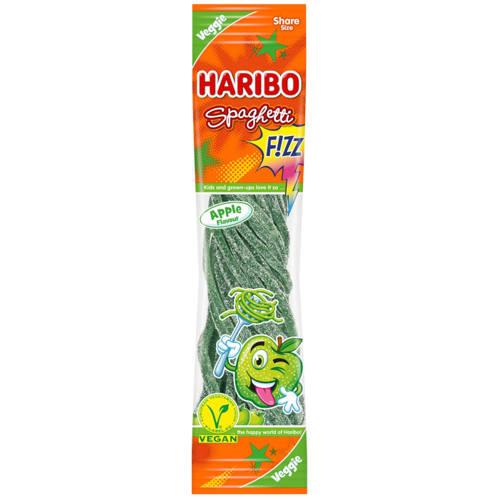 HARIBO Spaghetti FIZZ Apple veganes Fruchtgummi 200g