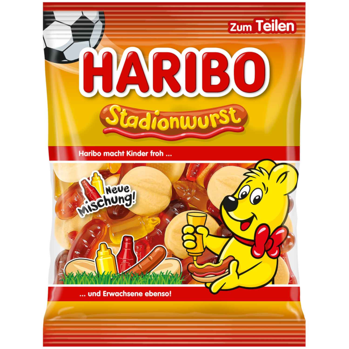 HARIBO Stadionwurst Fruchtgummi und Schaumzucker 175g