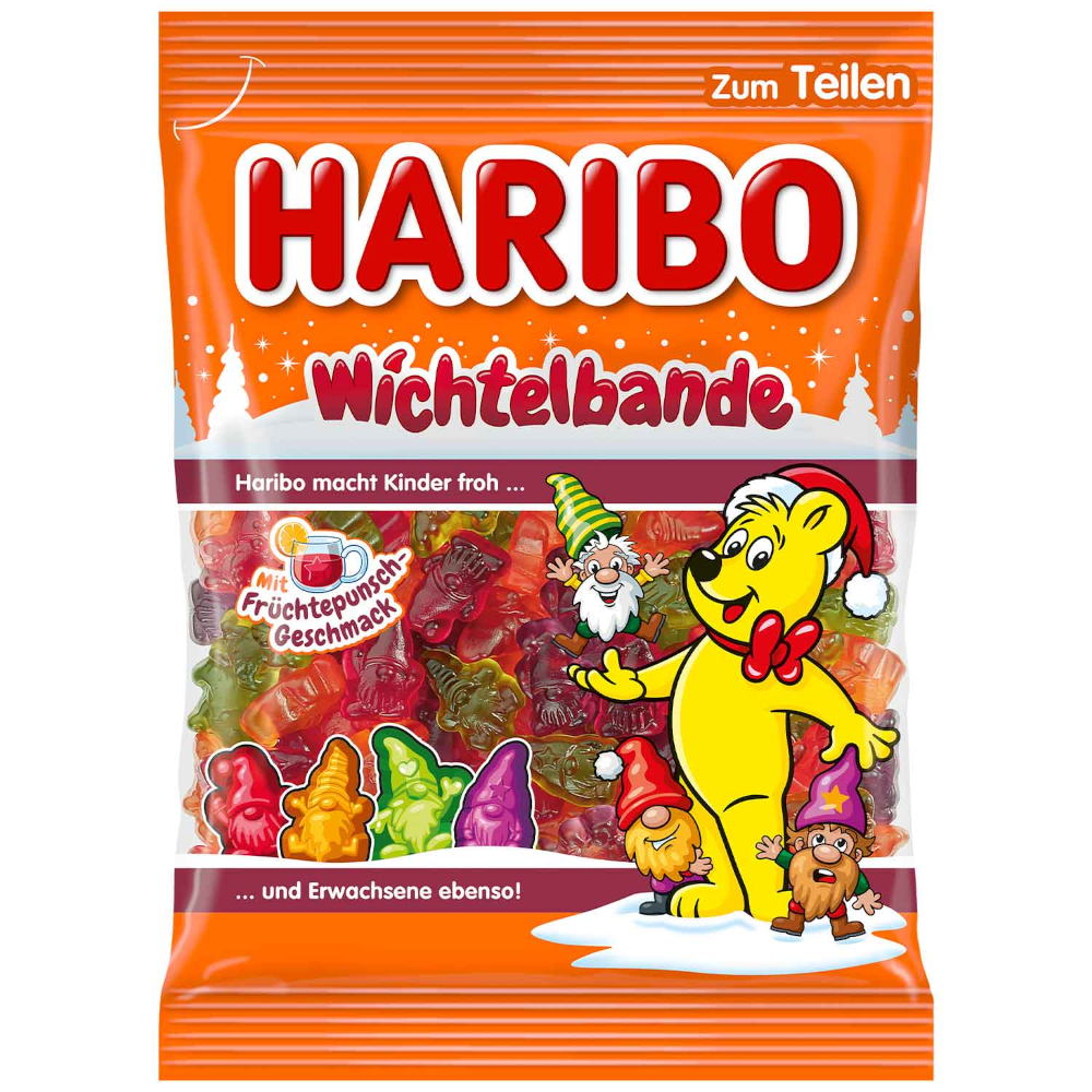 Haribo Wichtelbande frugtgummi med frugtpunch-smag 200g