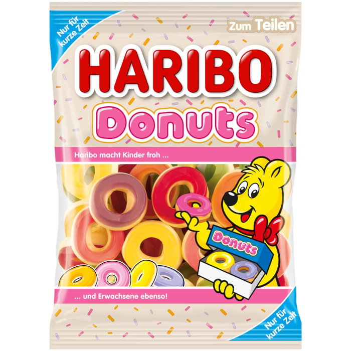 HARIBO Donuts Fruchtgummi mit Schaumzucker 175g / 6.17oz