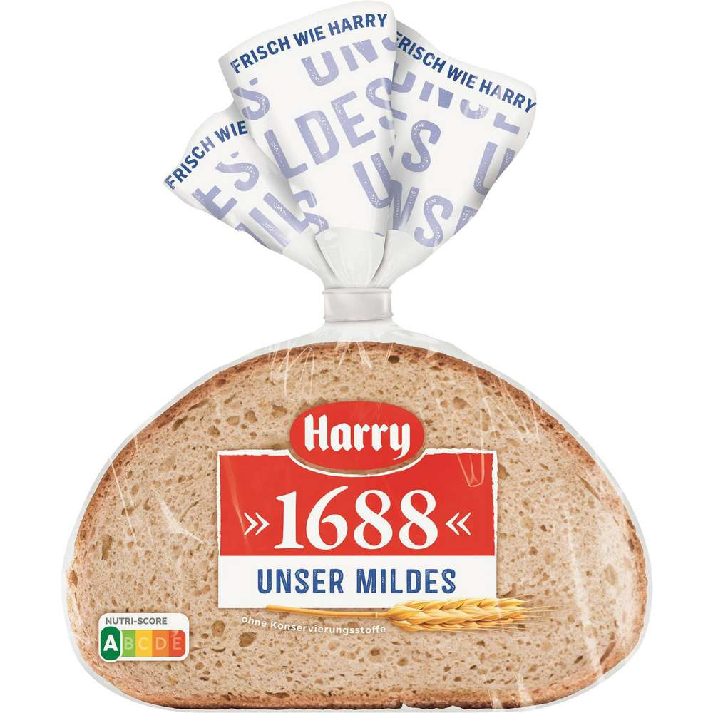 Harry Wheat Mixed Bread 1688 Our Mild 500g / 17.63oz