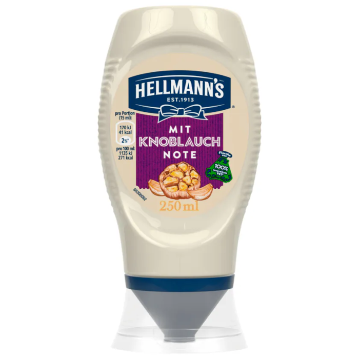 HELLMANN'S Sauce avec note d'ail 250ml / 8.45 fl. oz.