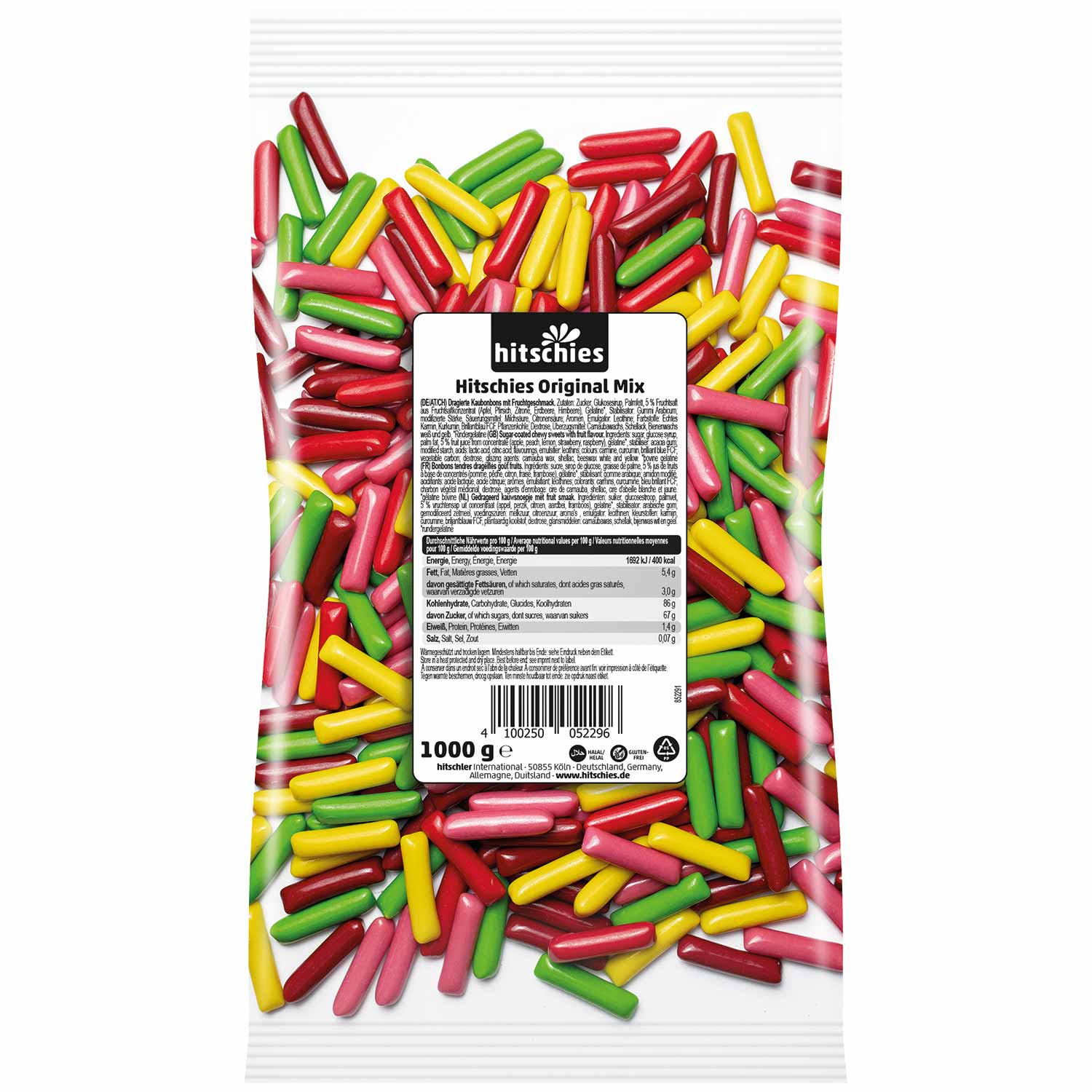 hitschies Fruity Chewy Candies Original Mix 1kg / 2.2lbs