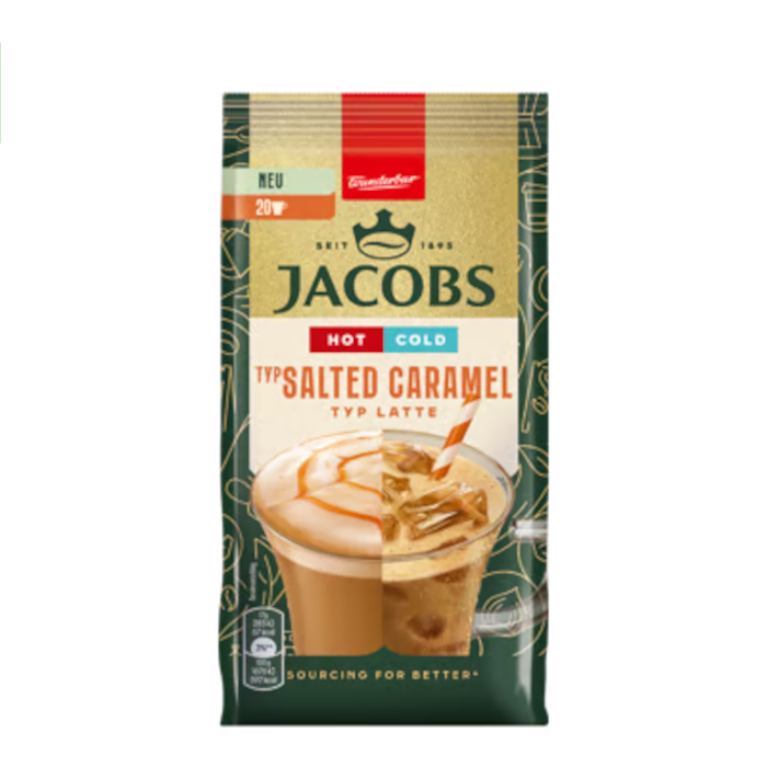 Jacobs Instant Cappuccino Typ Salted Caramel Latte Hot & Cold 340g / 12oz