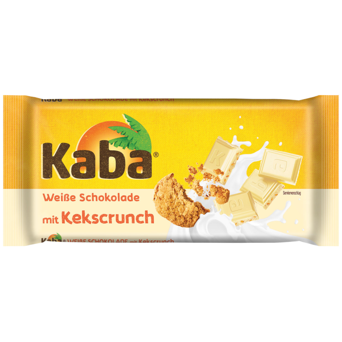 Cioccolato bianco Kaba con croccante di biscotto 90g / 3,17 oz