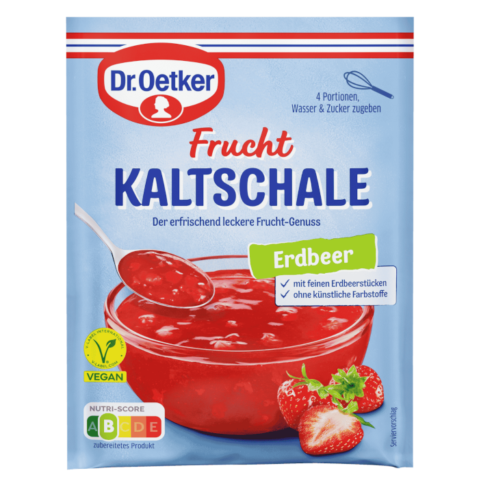Dr. Oetker Frucht-Kaltschale Erdbeer, vegan 53g / 1.87oz