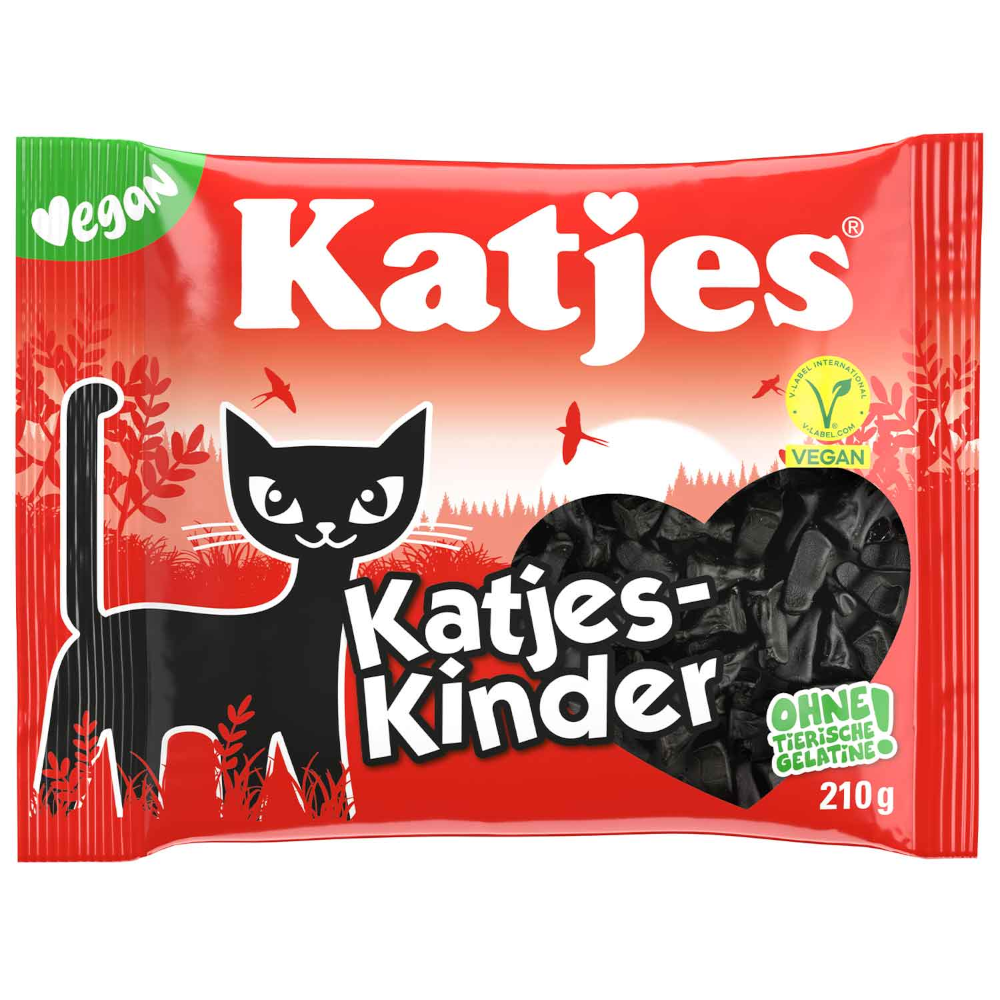 Katjes Kinder Vegane Lakritz Katzen 210g