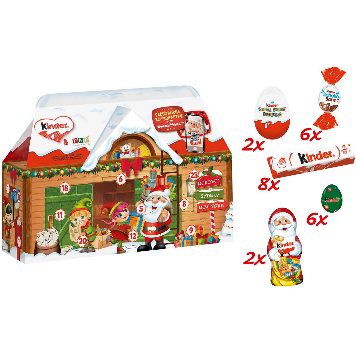 Ferrero Kids Mix Calendario dell'Avvento 3D Casa 234g / 8,25oz