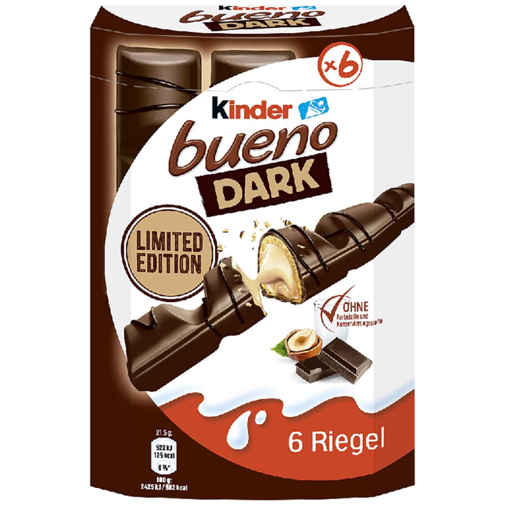 Limited Edition Ferrero Kinder Bueno Dark 6 Stück