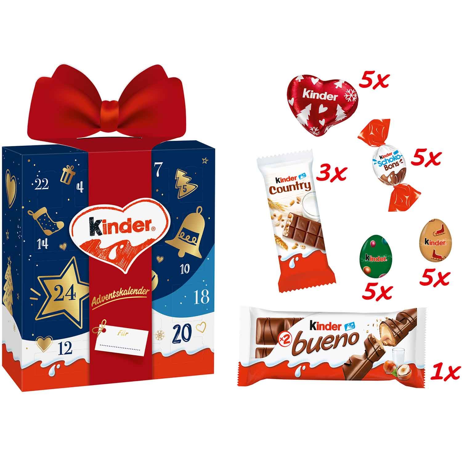 Calendario de Adviento en caja de regalo para niños Ferrero 214 g / 7,54 oz