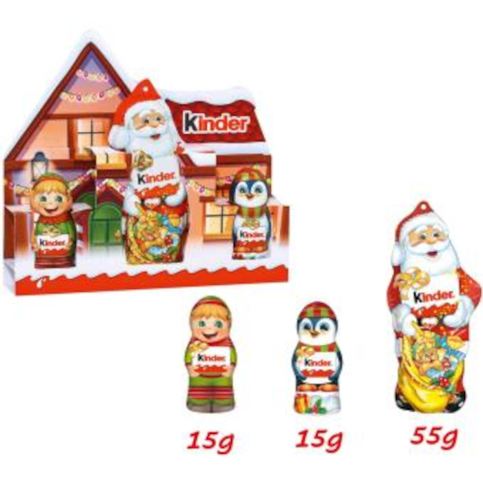 Ferrero Kinder Chocolate Winter House with 3 Hollow Figures 85g / 2.99oz
