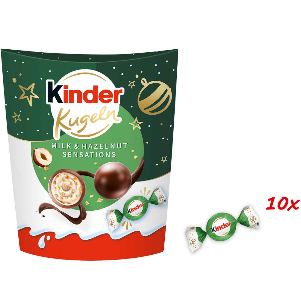Ferrero Kinder Milk &amp; Hazelnut Sensations Balls 90g / 3.17oz