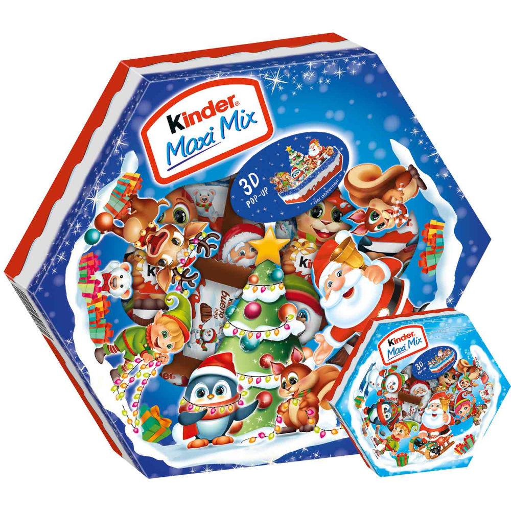 Ferrero Kinder Maxi Mix Weihnachtsteller Minis Schokolade 143g / 5.04oz