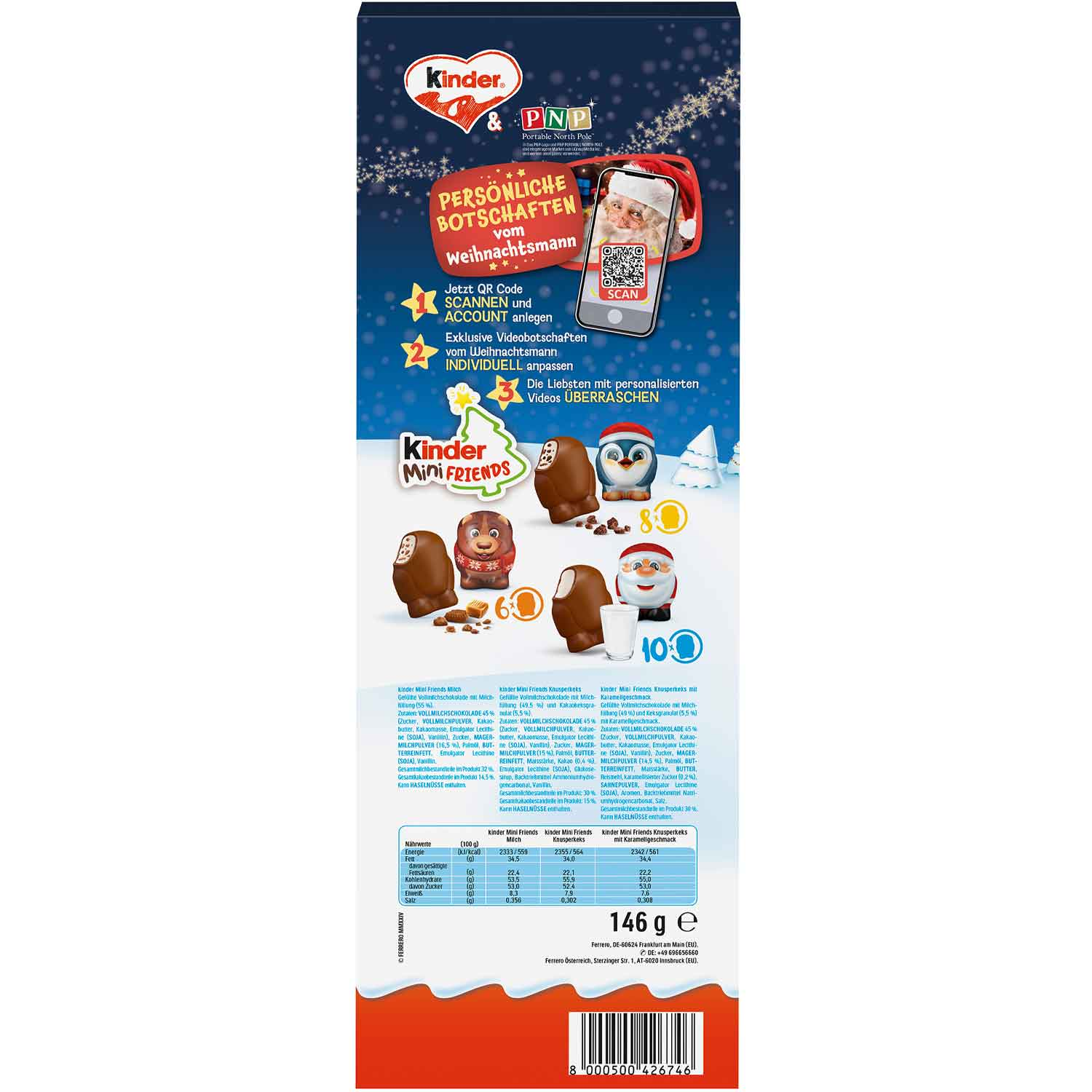 Calendario dell'Avvento Ferrero Kids Mini Friends 146g / 5,15oz