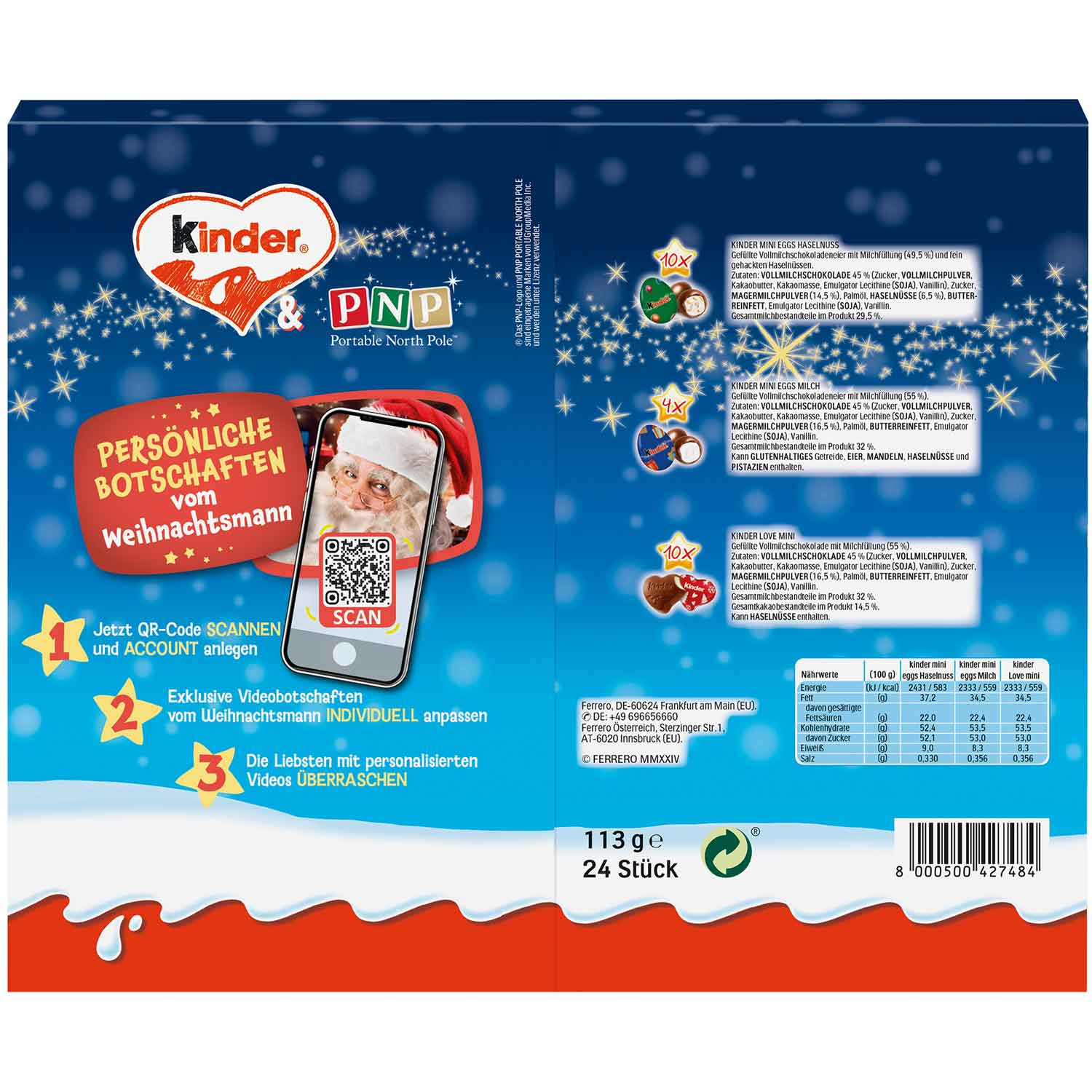 Calendario dell'Avvento Ferrero Kids Mix Table 113g / 3,98oz