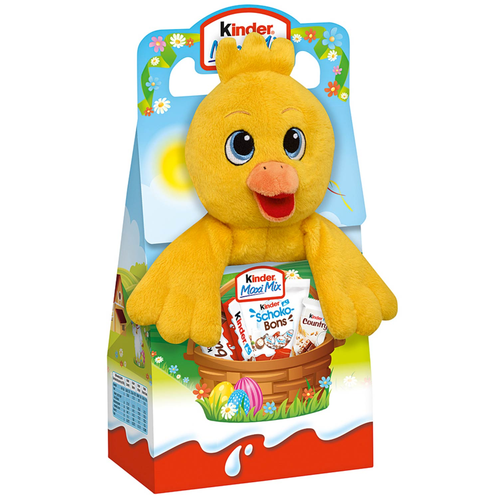 Ferrero Kinder Maxi Mix con peluche 'Kiki Chick' 133 g/4,69 oz