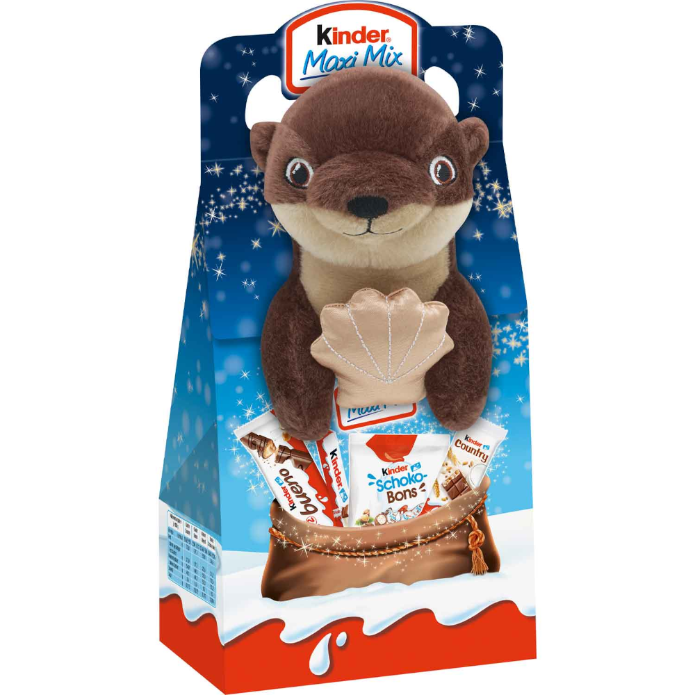 Ferrero Maxi Mix de Chocolate Infantil con peluche "Nutria" 133g / 4.69 oz