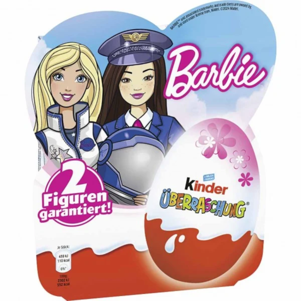 Huevo Kinder Surprise Classic de Ferrero, paquete de 4, 'Barbie'