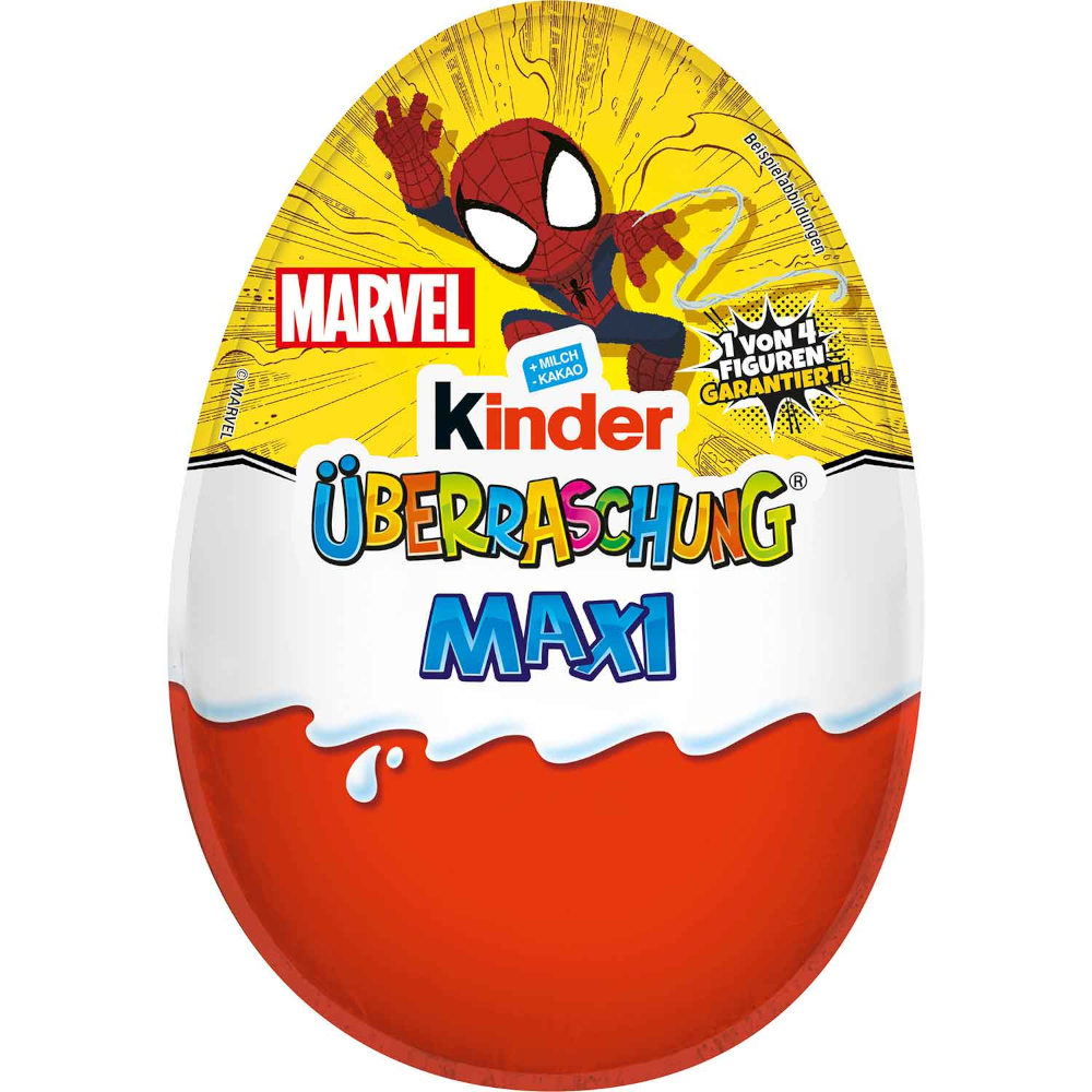Ferrero Kinder Surprise Maxi Classic Egg Marvel 100g 3 52 Oz ferrero-kinder-surprise-maxi-classic-egg-marvel-100g-3-52-oz