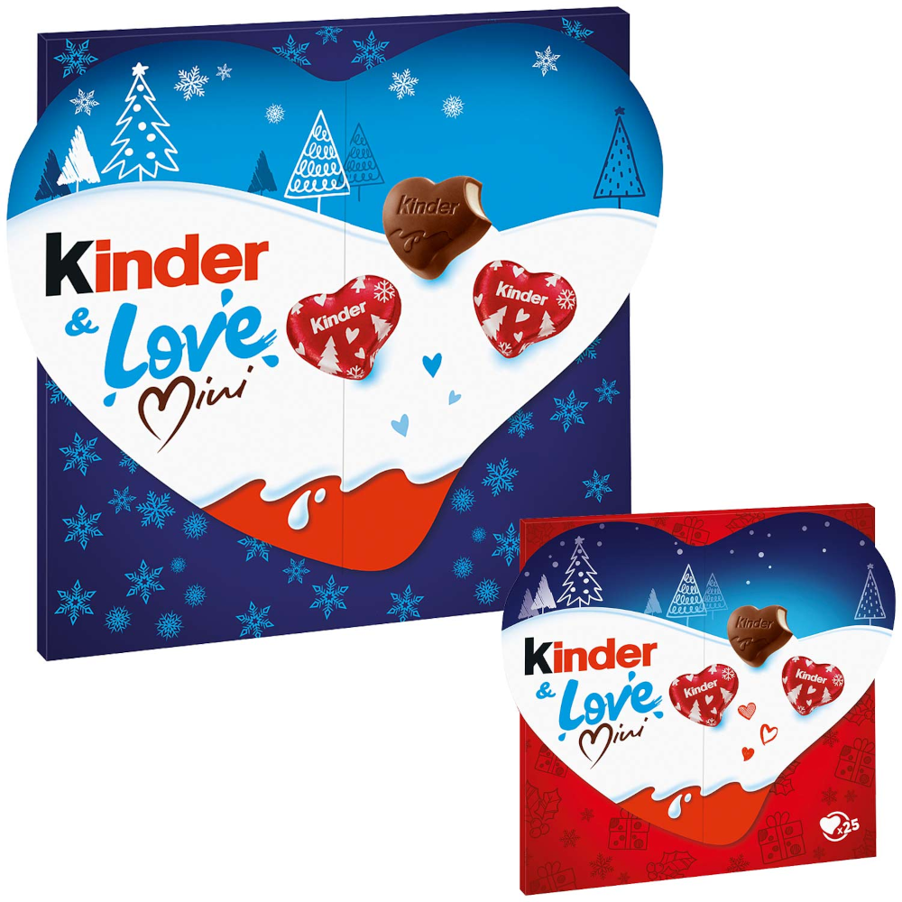 Ferrero Kinder & Love Mini Herzen Weihnachten 107g / 3.77oz