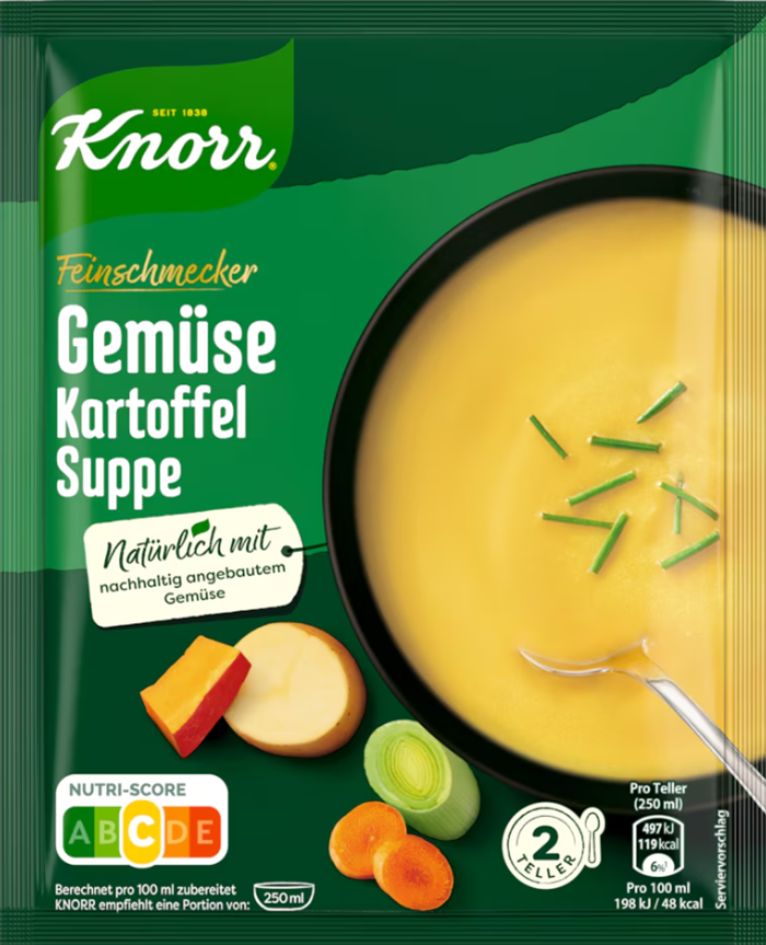 Knorr Feinschmecker Soupe de légumes et de pommes de terre