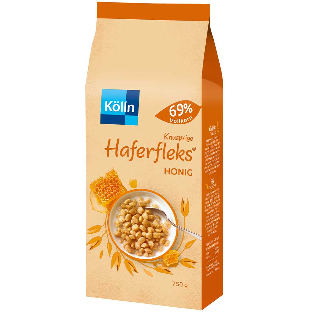 Kölln Crispy Oat Flakes Honey 750g / 26.45oz