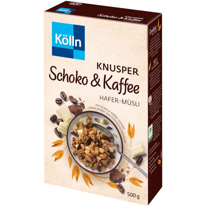 Kölln Knusper Schoko & Kaffee Hafer-Müsli 500g / 17.63oz