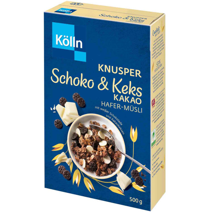 Kölln Knusper Schoko & Keks Kakao Hafer-Müsli 500g / 17.63oz