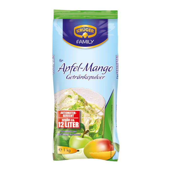 KRÜGER FAMILY Getränkepulver Apfel-Mango 1kg / 2.2lbs