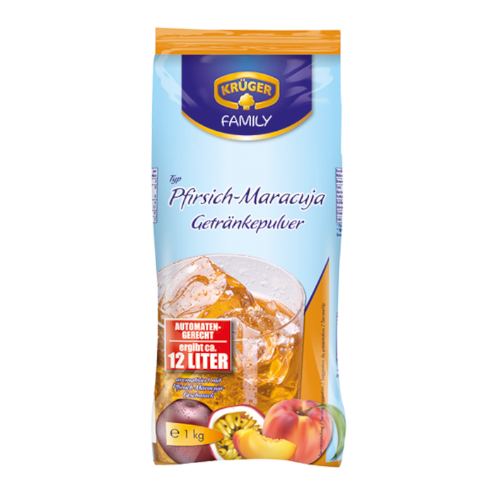 KRÜGER FAMILY Peach-Passion Fruit Drink Powder 1kg / 2.2lbs