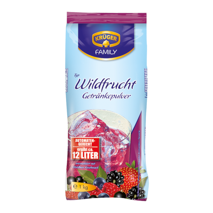 KRÜGER FAMILY Wild Fruit Drink Powder 1kg / 2.2lbs