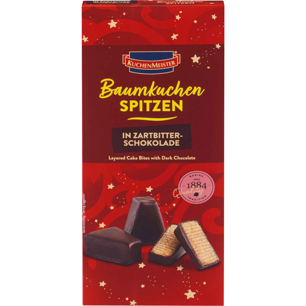 KuchenMeister Baumkuchenspitzen dark chocolate without alcohol 130g