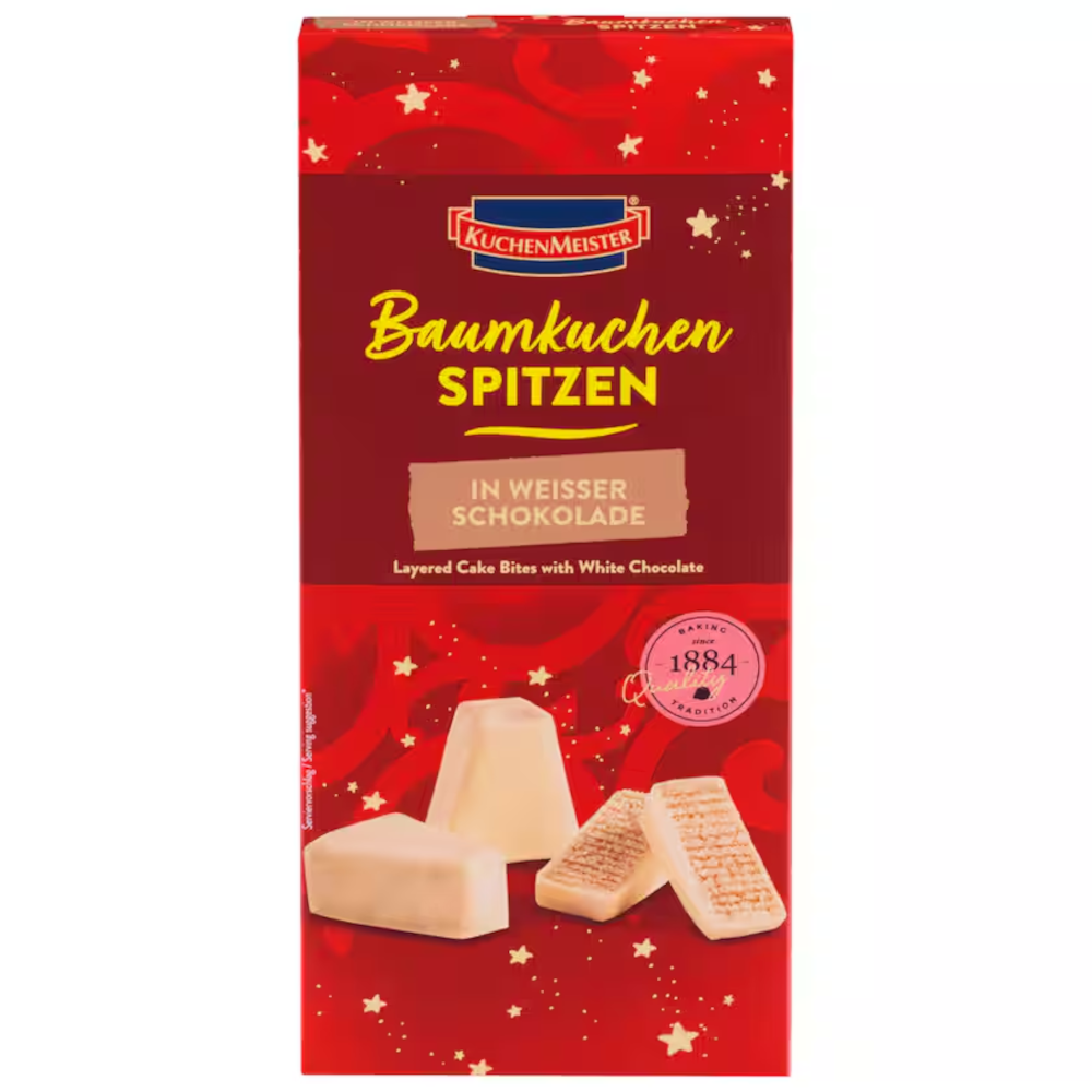 KuchenMeister Baumkuchenspitzen white chocolate without alcohol 130g