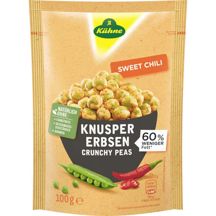 Kühne Knusper Erbsen Sweet Chili vegan 100g / 3.52oz