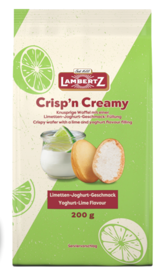 Lambertz Crisp'n Creamy Lime Yoghurt Waffle Eggs 200g / 7.05oz