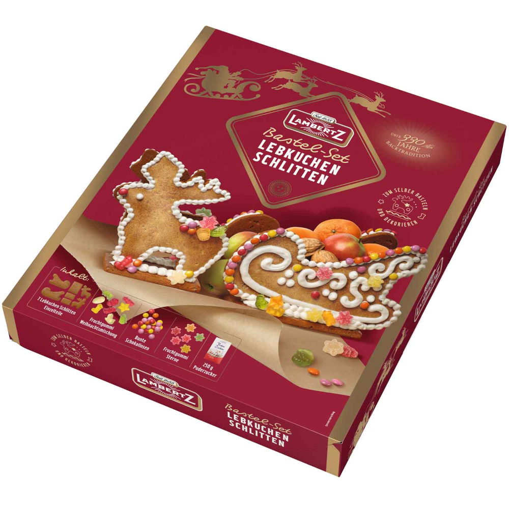 Lambertz Lebkuchen-Schlitten Bastel-Set 828g / 29.2oz