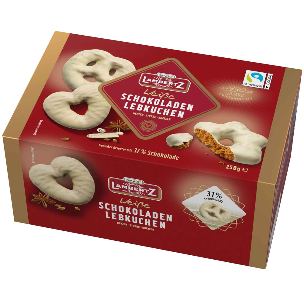 Lambertz Weiße Schokoladen Lebkuchen Weihnachtsgebäck 250g