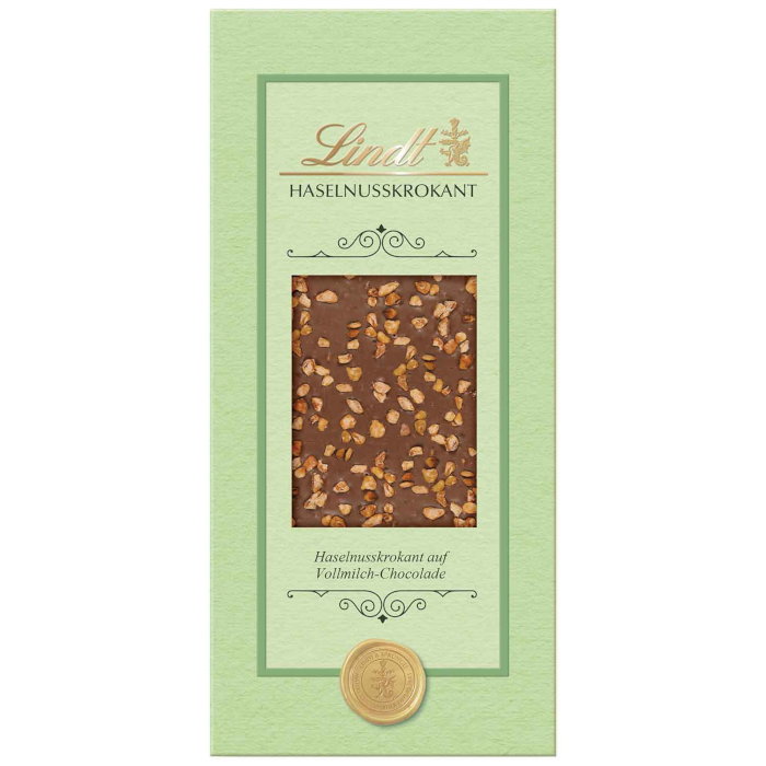 Lindt Cute Chocolaterie Haselnusskrokant Vollmilch Tafel 100g / 3.52oz