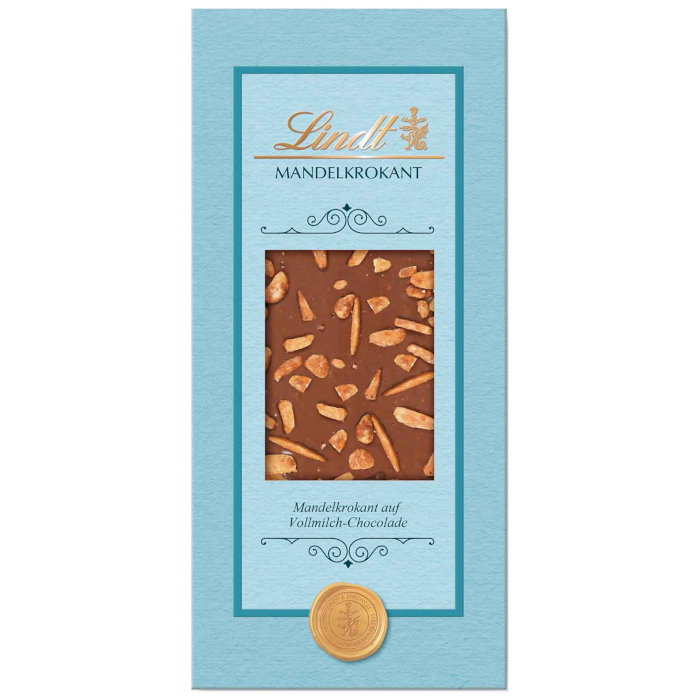 Lindt Cute Chocolaterie Mandelkrokant Vollmilch Tafel 100g / 3.52oz