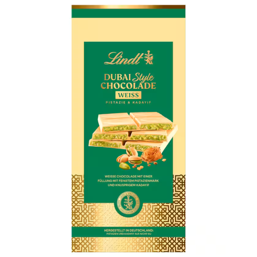 Lindt Dubai Style White Chocolate Bar 150g / 5.29oz