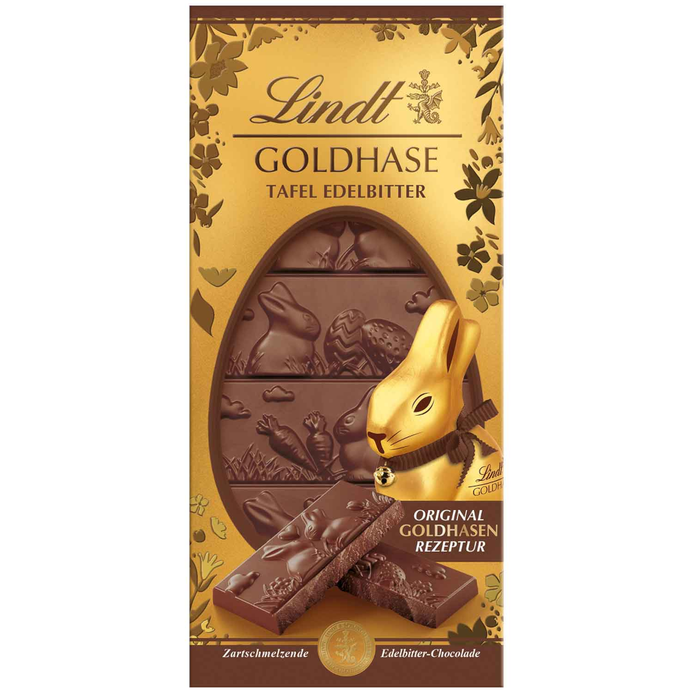 Lindt Gold Bunny dark chocolate Easter bar 120g / 4.23oz