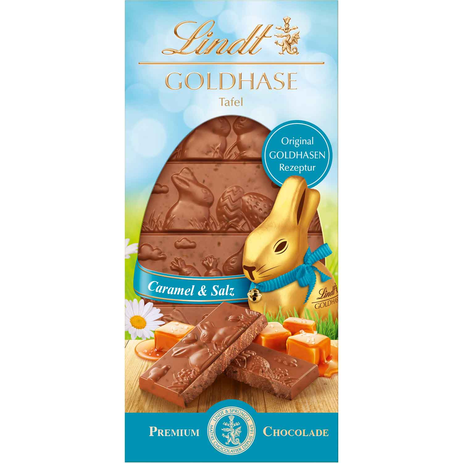 Lindt Goldhase Tafel Caramel & Salz Schokolade Ostern 120g / 4.23oz