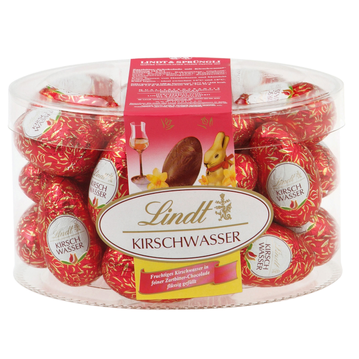 Huevos de Pascua Lindt Kirschwasser 25 piezas en caja 450 g / 15,87 oz