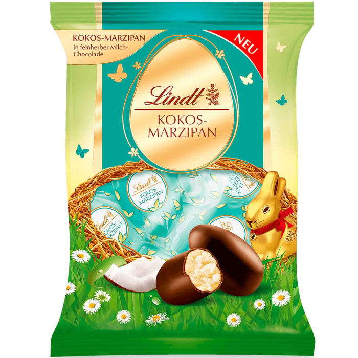 Lindt Coconut Marzipan Chocolate Easter Eggs 85g / 2.99 oz