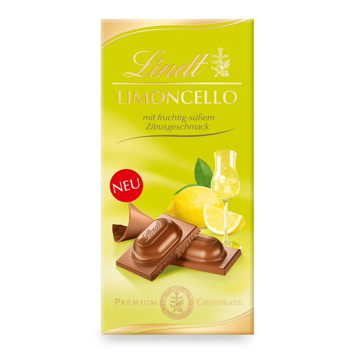 Lindt Limoncello Tablette de chocolat au lait 100g / 3.52oz