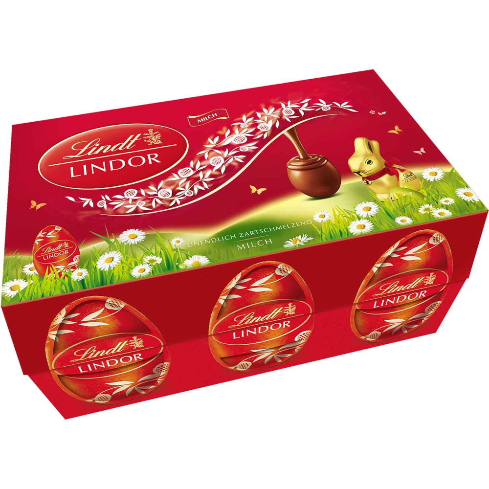 Lindt Lindor Eierkarton Vollmilchschokolade Geschenkbox zu Ostern 168g / 5.92 oz