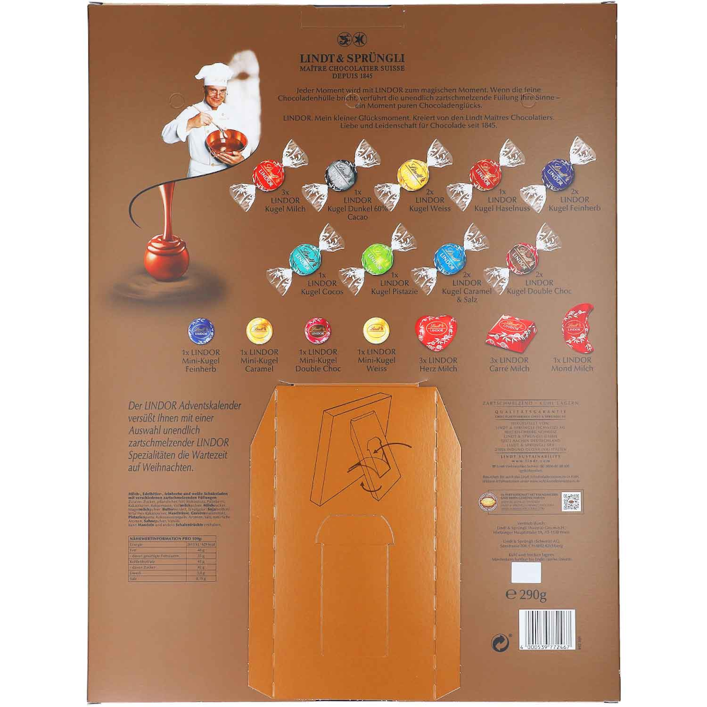 Lindt Lindor Gold Advent Calendar 290g / 10.22oz